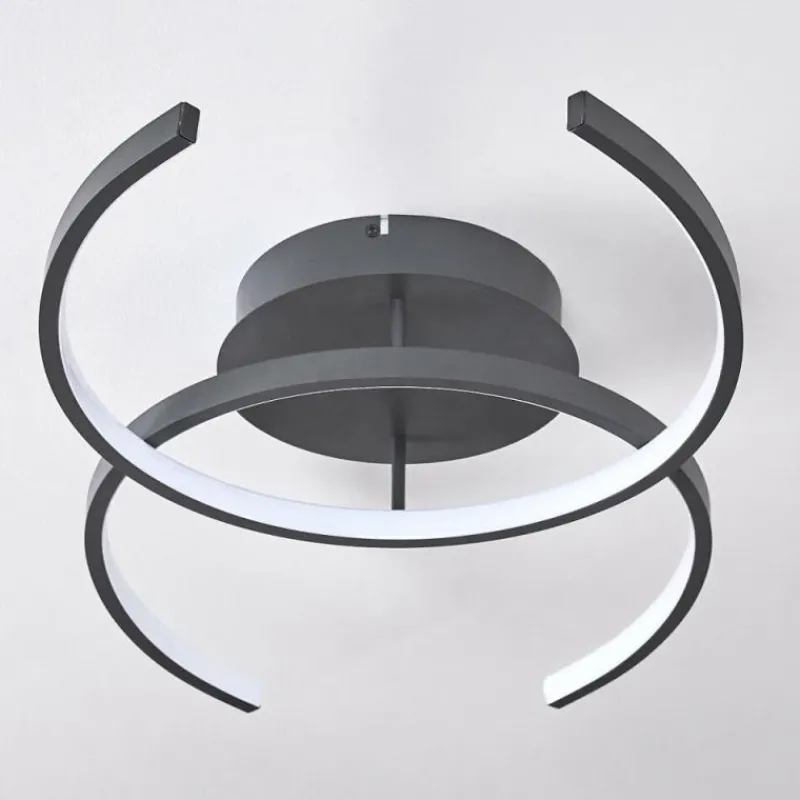 hofstein Plafonnier Guinea LED Anthracite, 2 lumières