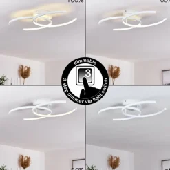 hofstein Plafonnier Guinea LED Blanc, 2 lumières