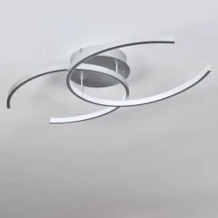 hofstein Plafonnier Guinea LED Titane, 2 lumières