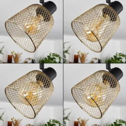 Lampes Industrielles-hofstein Plafonnier Guitton Noir, 2 lumières