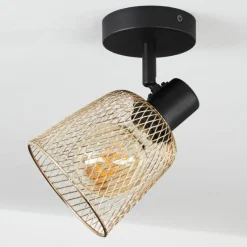 Lampes Industrielles-hofstein Plafonnier Guitton Noir, 1 lumière