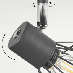 Lampes Vintages & Rétros-hofstein Plafonnier Gullspang Anthracite, 2 lumières