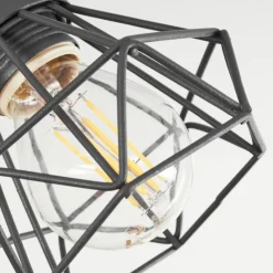 Lampes Vintages & Rétros-hofstein Plafonnier Gullspang Anthracite, 6 lumières