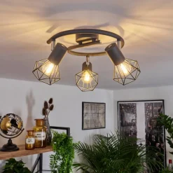 hofstein Plafonnier Gullspang Anthracite, Chrome, 3 lumières