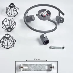 hofstein Plafonnier Gullspang Anthracite, Chrome, 3 lumières