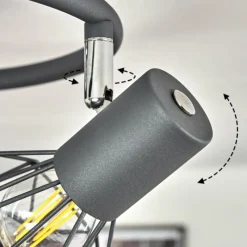 hofstein Plafonnier Gullspang Anthracite, Chrome, 3 lumières