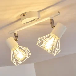 Lampes Vintages & Rétros-hofstein Plafonnier Gullspang Blanc, 2 lumières