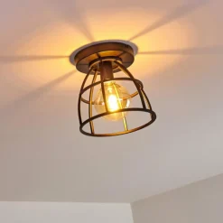 Lampes Vintages & Rétros-hofstein Plafonnier Haervej Noir, 1 lumière