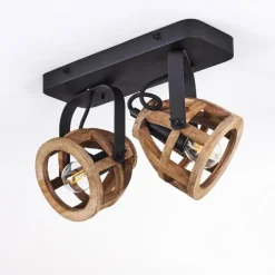 Lampes Industrielles-hofstein Plafonnier Haervej Noir, 2 lumières