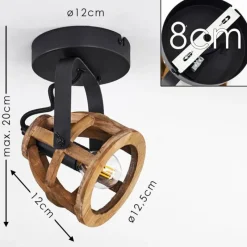 Lampes Industrielles-hofstein Plafonnier Haervej Noir, 1 lumière