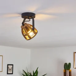 Lampes Industrielles-hofstein Plafonnier Haervej Noir, 1 lumière