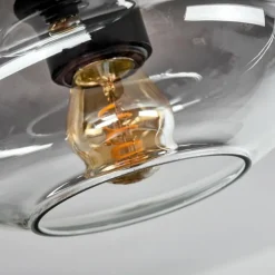 hofstein Plafonnier Haikala Clair, Fumé, 3 lumières