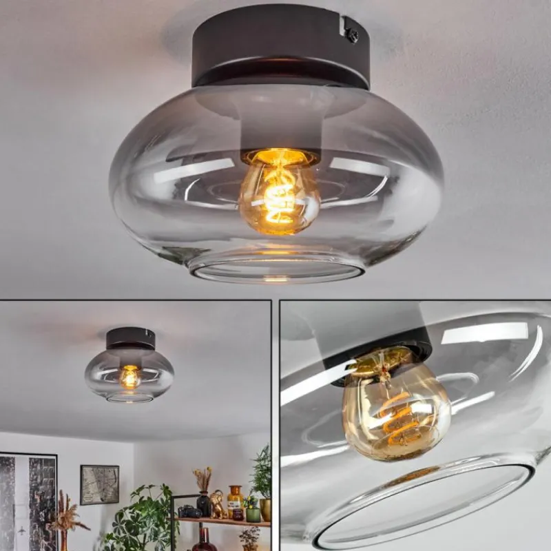 hofstein Plafonnier Haikala Clair, Fumé, 1 lumière