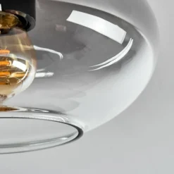 hofstein Plafonnier Haikala Clair, Fumé, 1 lumière
