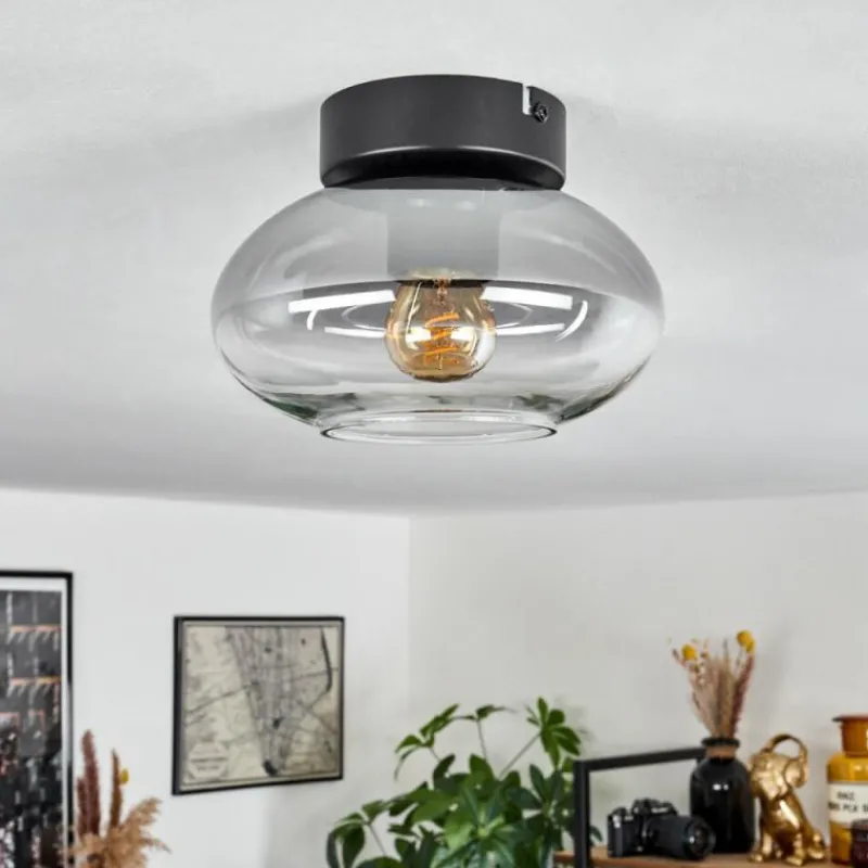 hofstein Plafonnier Haikala Clair, Fumé, 1 lumière