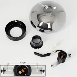 Suspension Verre Fumé-hofstein Plafonnier Haikala Fumé, 1 lumière