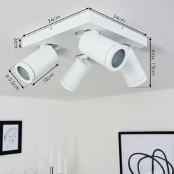 hofstein Plafonnier Hakamken Blanc, 4 lumières