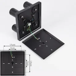 hofstein Plafonnier Hakamken LED Noir, 4 lumières