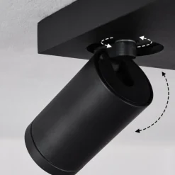 hofstein Plafonnier Hakamken LED Noir, 4 lumières