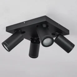 hofstein Plafonnier Hakamken LED Noir, 4 lumières