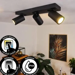 hofstein Plafonnier Hakamken Noir, 3 lumières