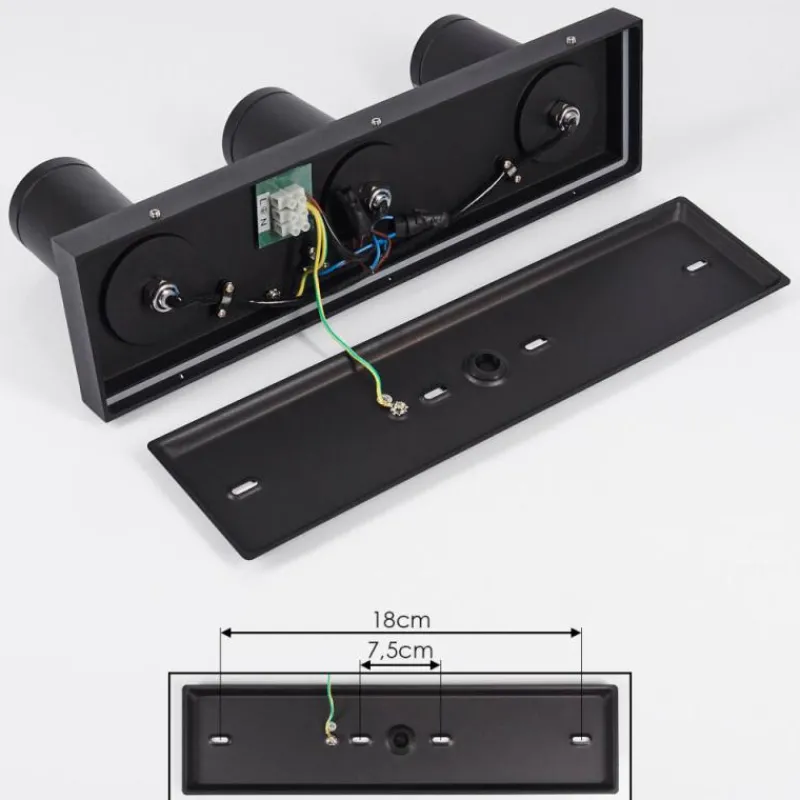 hofstein Plafonnier Hakamken Noir, 3 lumières