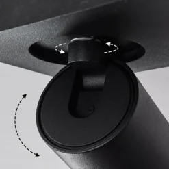 hofstein Plafonnier Hakamken Noir, 3 lumières