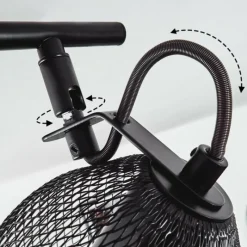 Lampes Vintages & Rétros-hofstein Plafonnier Hakvaag Bois foncé, Noir, 2 lumières