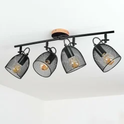 Lampes Vintages & Rétros-hofstein Plafonnier Hakvaag Brun, Noir, 4 lumières