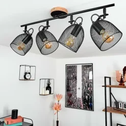 Lampes Vintages & Rétros-hofstein Plafonnier Hakvaag Brun, Noir, 4 lumières