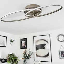 hofstein Plafonnier Harpeth LED Nickel mat, 1 lumière