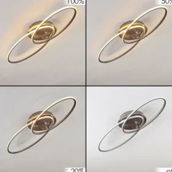 hofstein Plafonnier Harpeth LED Nickel mat, 1 lumière