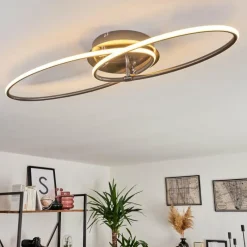 hofstein Plafonnier Harpeth LED Nickel mat, 1 lumière