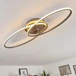 hofstein Plafonnier Harpeth LED Nickel mat, 1 lumière