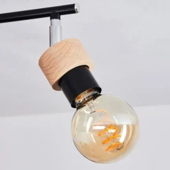 Lampes Industrielles-hofstein Plafonnier Harran Chrome, Écru, Noir, 3 lumières