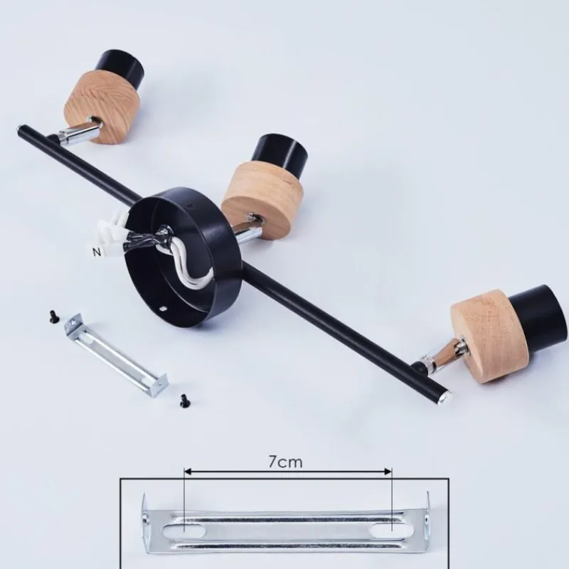 Lampes Industrielles-hofstein Plafonnier Harran Chrome, Noir, 3 lumières