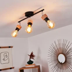 Lampes Industrielles-hofstein Plafonnier Harran Chrome, Noir, 3 lumières