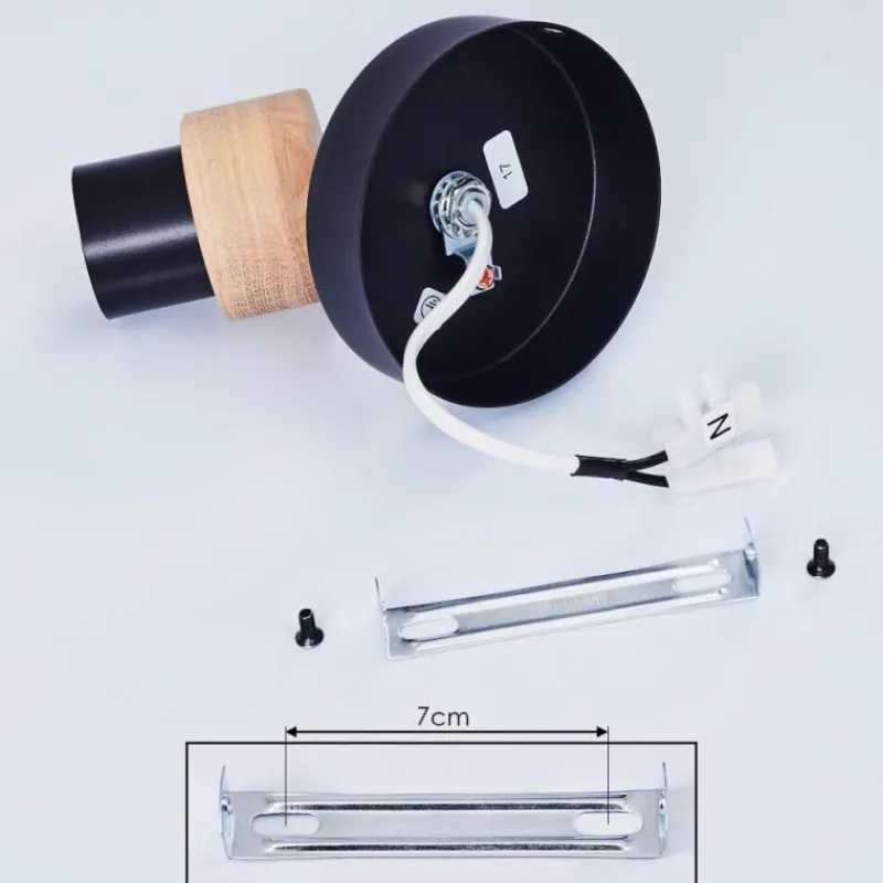 Lampes Industrielles-hofstein Plafonnier Harran Chrome, Noir, 1 lumière