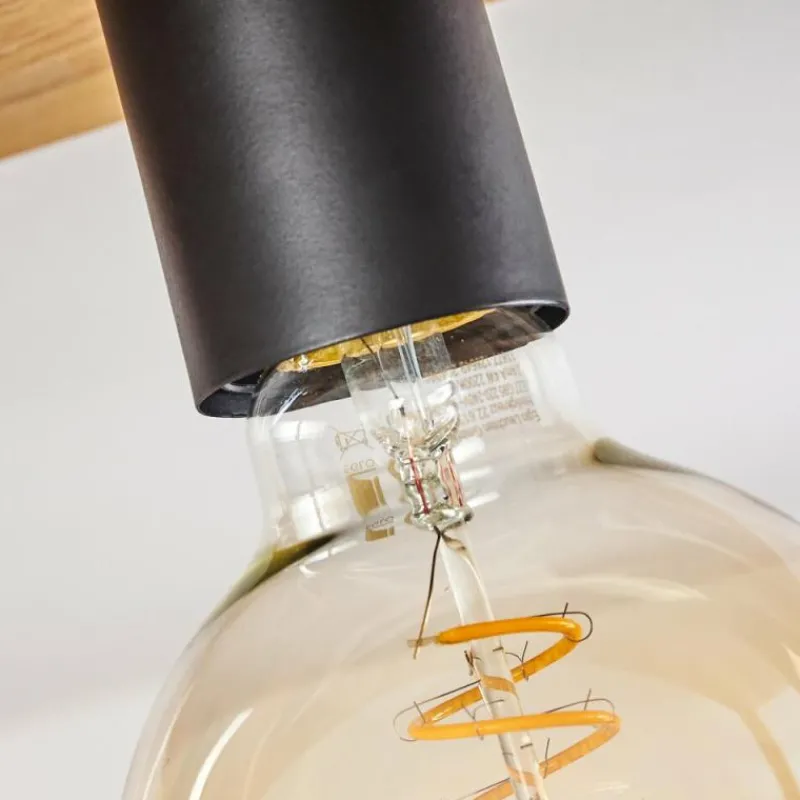 Lampes Industrielles-hofstein Plafonnier Harran Écru, Noir, 4 lumières