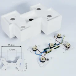 hofstein Plafonnier Hatusao Blanc, 5 lumières