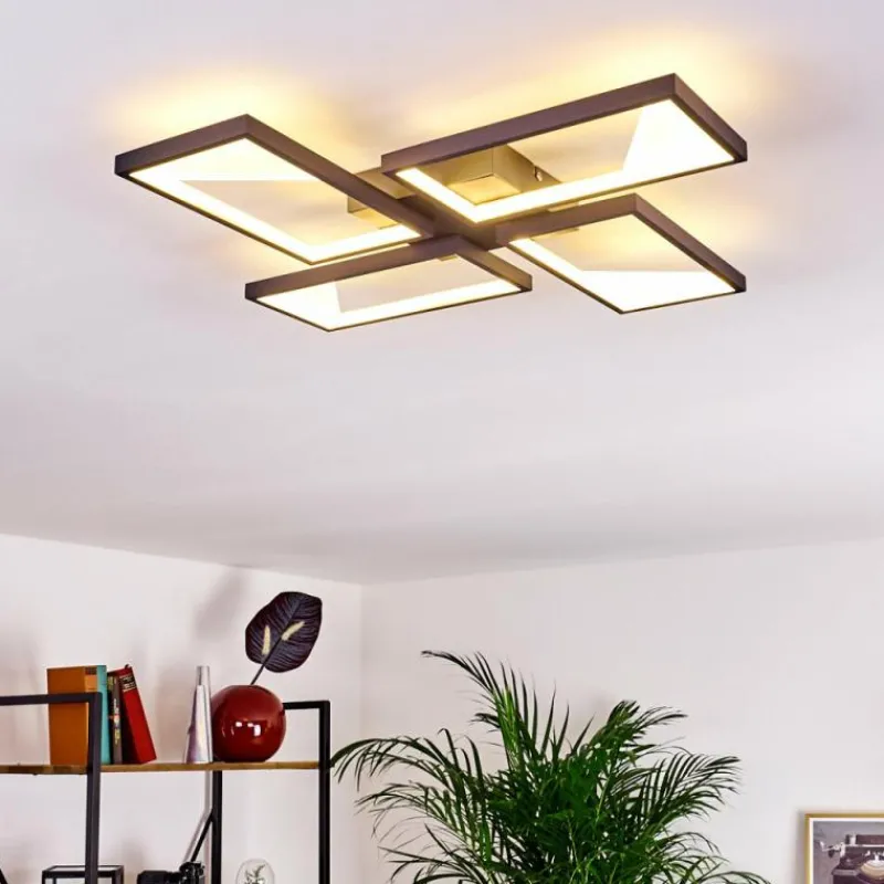 hofstein Plafonnier Haya LED Noir, 4 lumières
