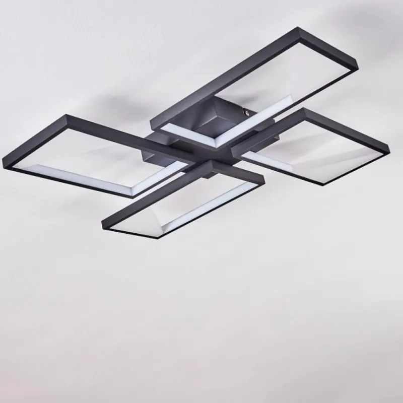 hofstein Plafonnier Haya LED Noir, 4 lumières
