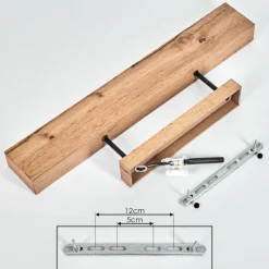 Luminaires Scandinaves-hofstein Plafonnier Heimola Brun, Couleur bois, Noir, 3 lumières