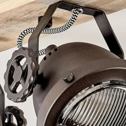 Lampes Industrielles-hofstein Plafonnier Herford Bois clair, 2 lumières