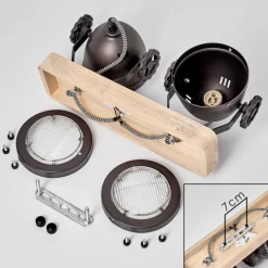 Lampes Industrielles-hofstein Plafonnier Herford Bois clair, 2 lumières