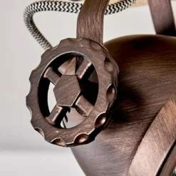 Lampes Industrielles-hofstein Plafonnier Herford Bois clair, Cuivre, 1 lumière