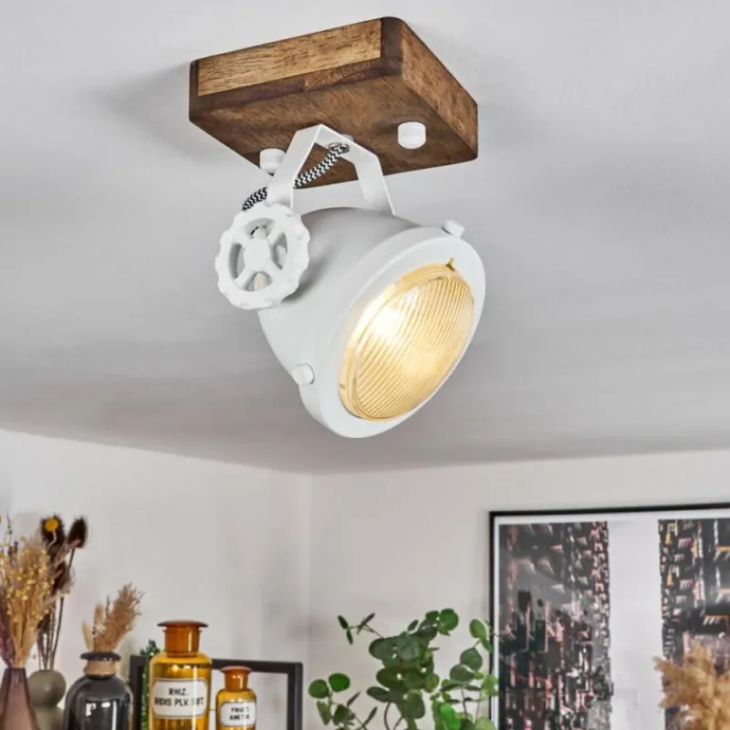 Lampes Industrielles-hofstein Plafonnier Herford Bois foncé, 1 lumière