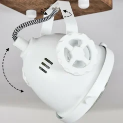 Lampes Industrielles-hofstein Plafonnier Herford Bois foncé, 1 lumière