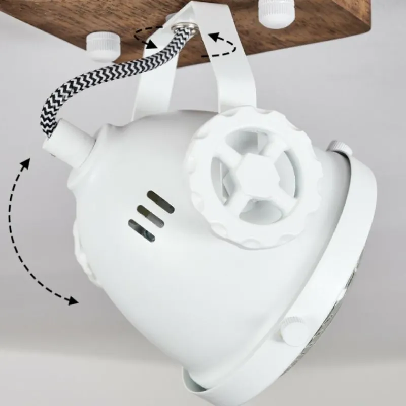 Lampes Industrielles-hofstein Plafonnier Herford Bois foncé, 1 lumière