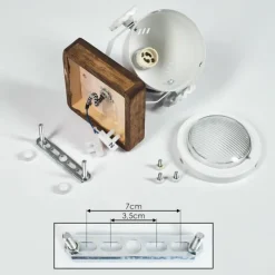 Lampes Industrielles-hofstein Plafonnier Herford Bois foncé, 1 lumière